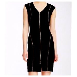 Calvin Klein Zipper Front Sheath Dress